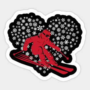 skiing gifts for valentine's day Sticker